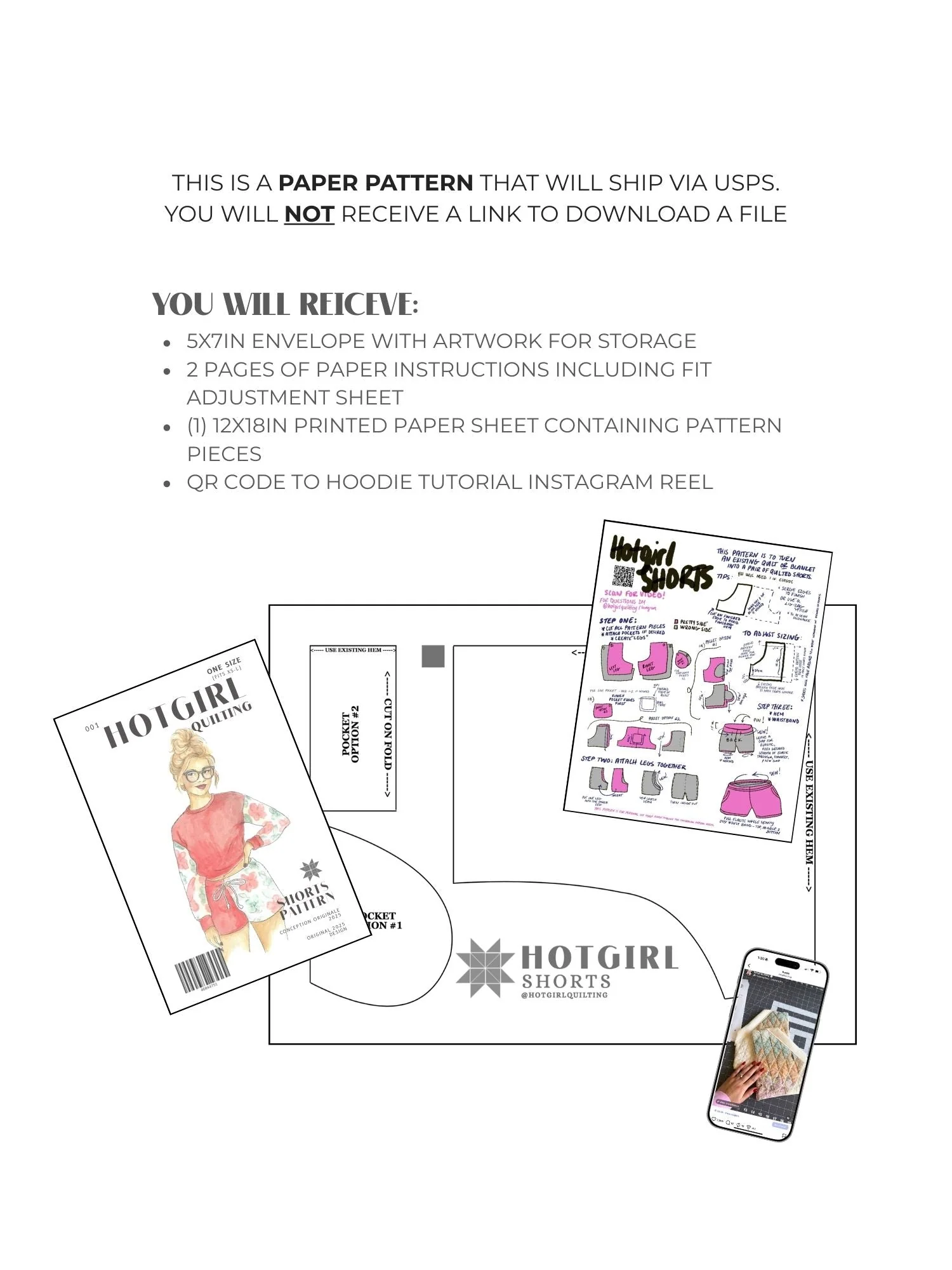 Shorts - PDF Pattern - Hot Girl Quilting - Image 2