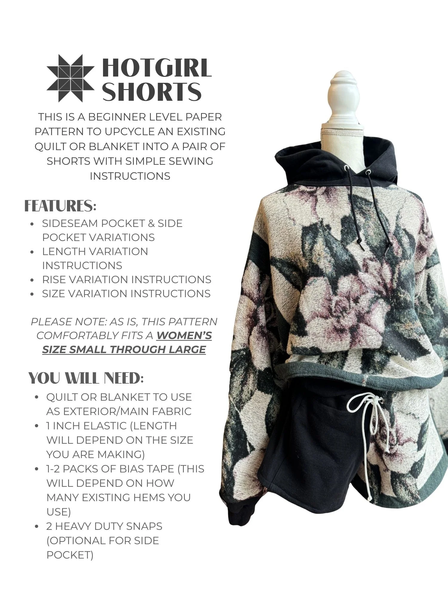 Shorts - PDF Pattern - Hot Girl Quilting - Image 4