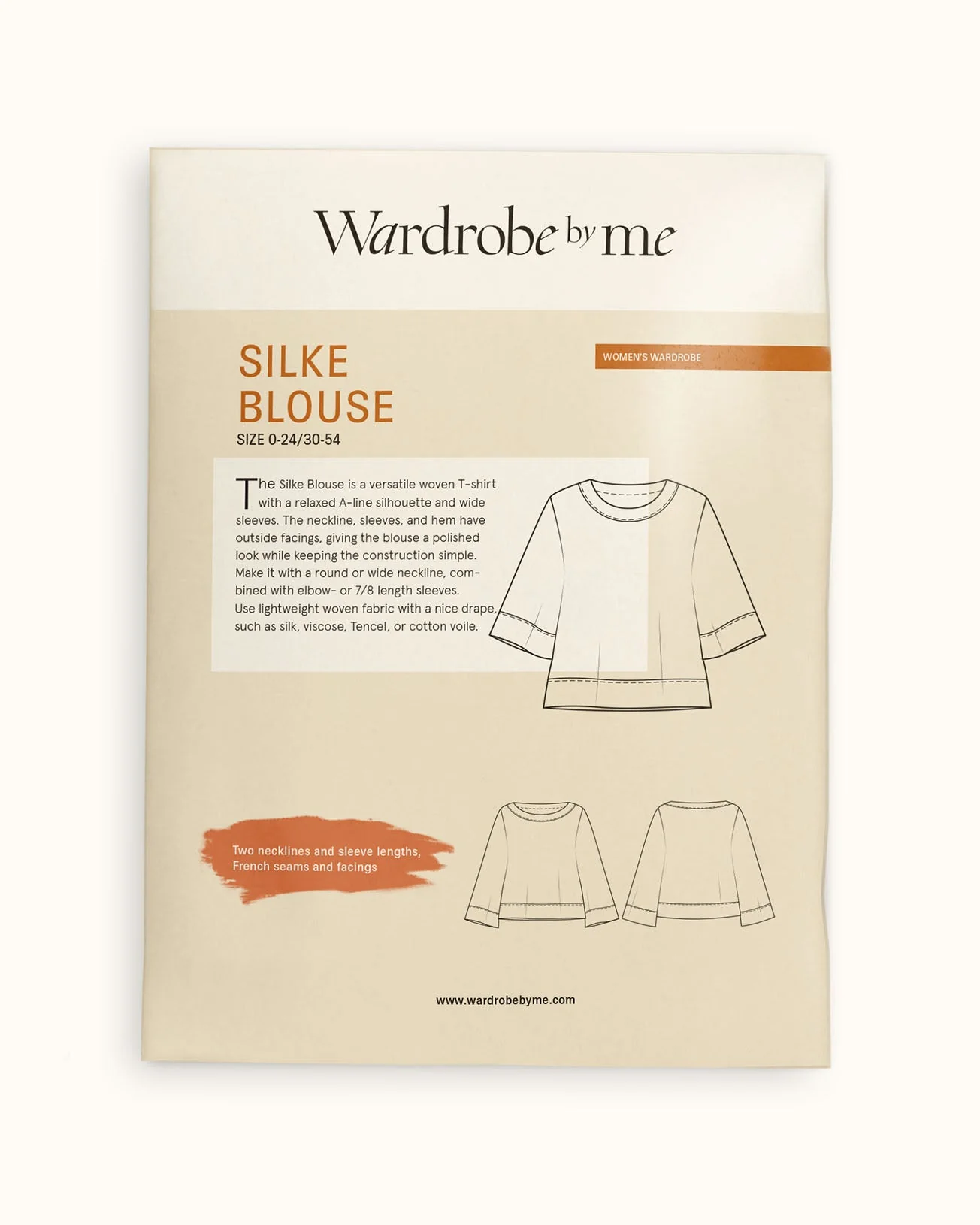 Silke Blouse Womens Paper Pattern - Wardrobe by Me - Image 2
