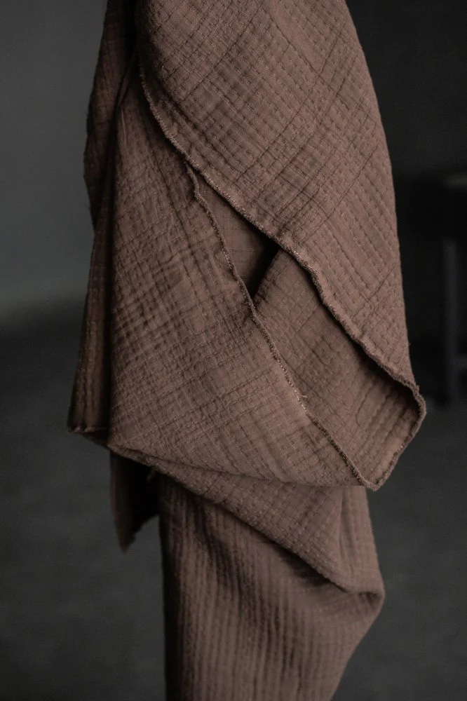 Soft Stitch Archie Brown - Jacquard Cotton - Merchant & Mills - Image 2