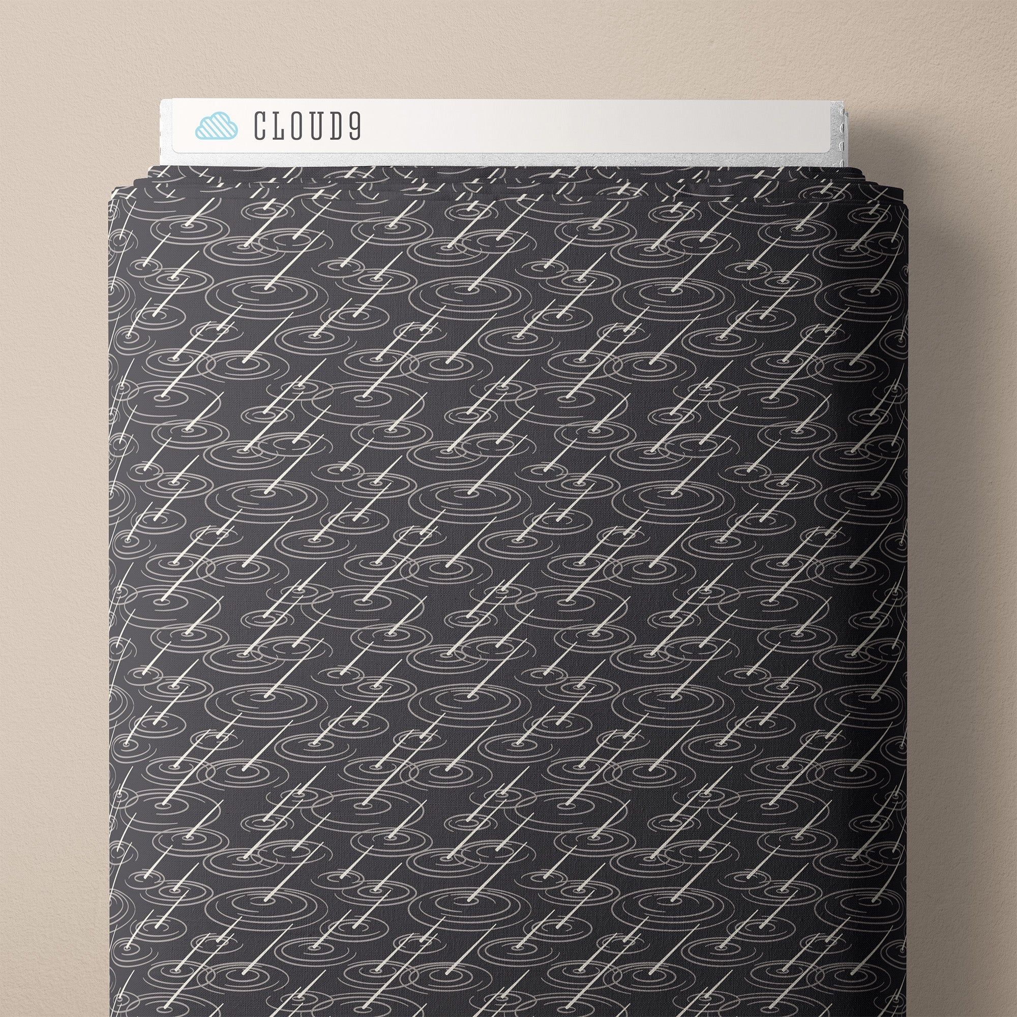 Splash Splash - Dark Grey - Spring Showers - Ann Gardner - Cloud 9 Fabrics - Poplin