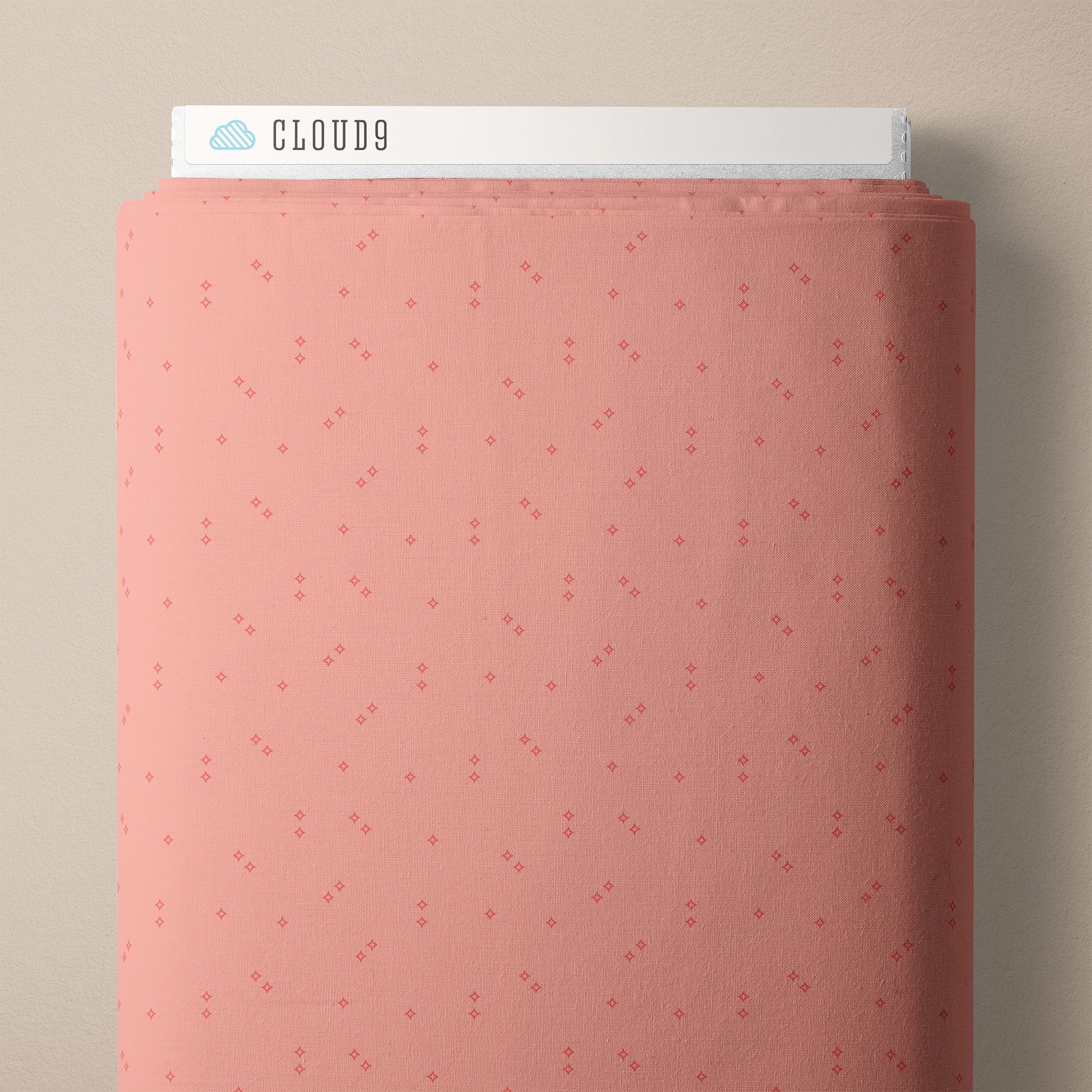 Sprinkles - Coral - Spring Showers - Ann Gardner - Cloud 9 Fabrics - Poplin