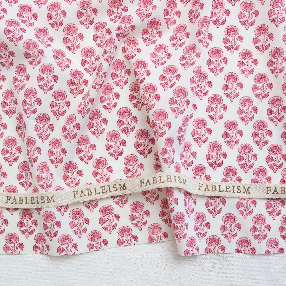 Stamp Floral - Pink - Indian Block Prints Cottage - Fableism Supply Co. - Image 2
