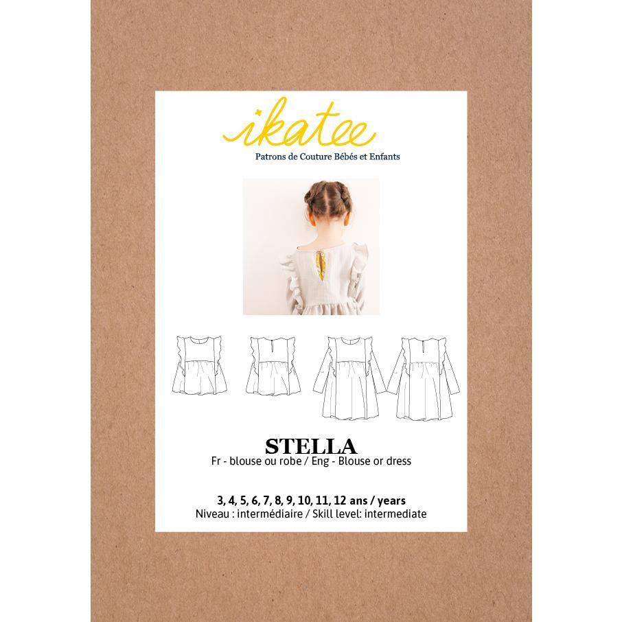 Stella Blouse or Dress Sewing Pattern - Girls 3/12Y - Ikatee - Image 2