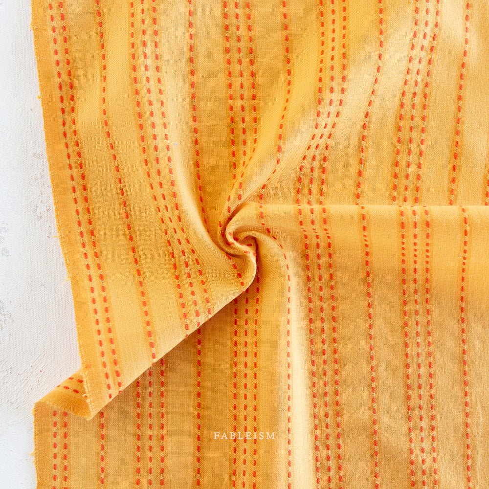 Stitch Stripe - Tumeric - Lucky Loom - Fableism Supply Co.