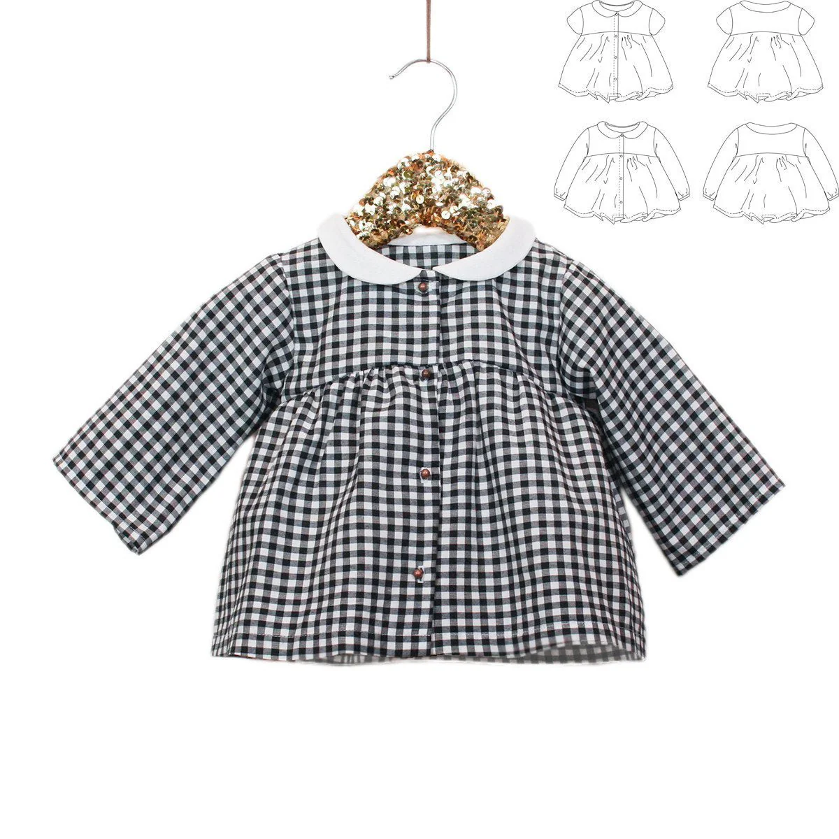 Stockholm Blouse & Dress Sewing Pattern - Baby Girl 6M/4Y - Ikatee - Image 7