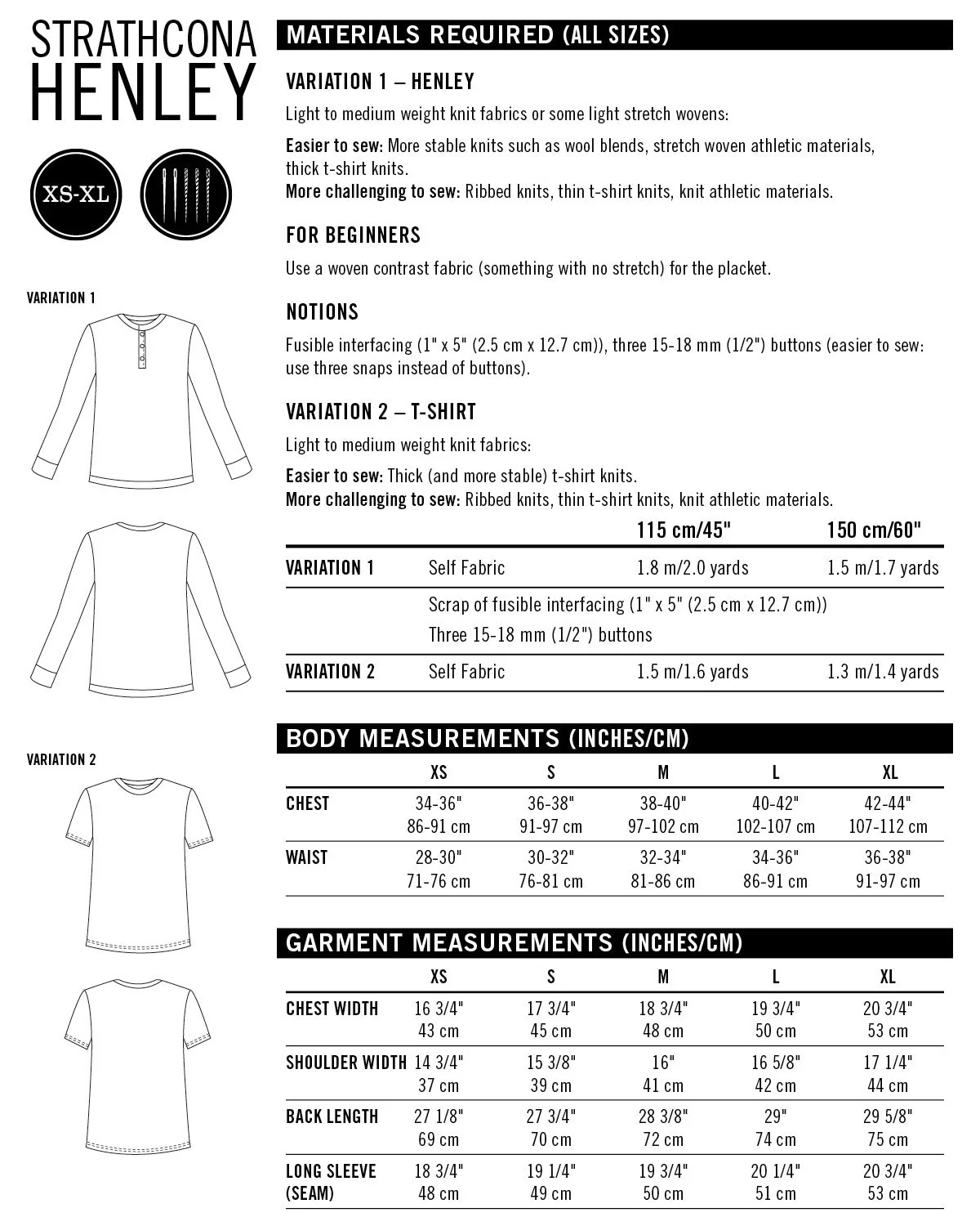 Strathcona Henley Mens PDF Sewing Pattern - Thread Theory - Image 8