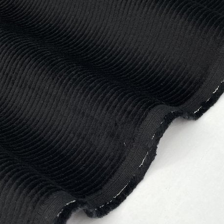 Stretch Corduroy - 8 Wale  - Black