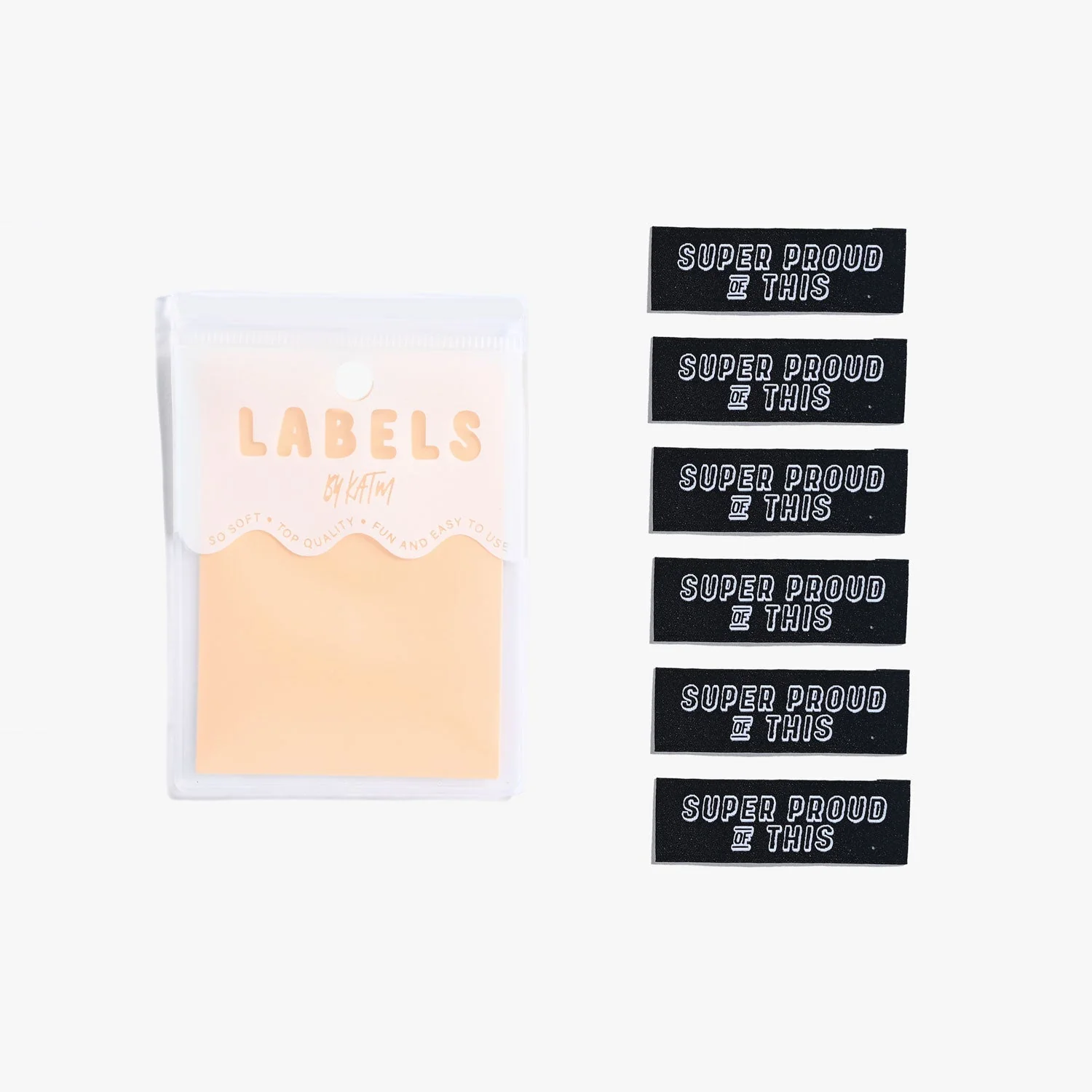 "SUPER PROUD OF THIS" Woven Label Pack - Kylie And The Machine - Image 2