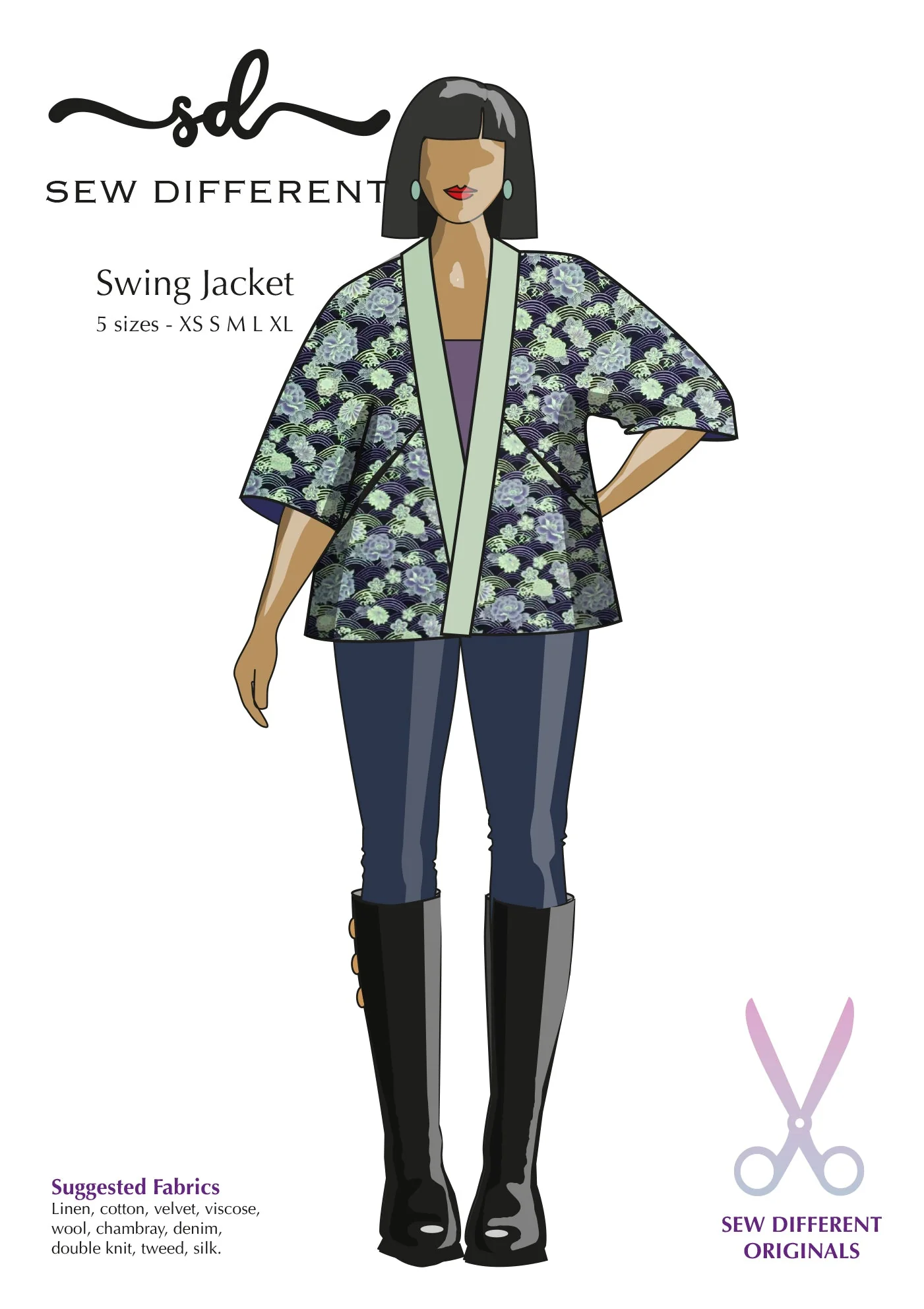 Swing Jacket - Paper Sewing Pattern - Sew Different
