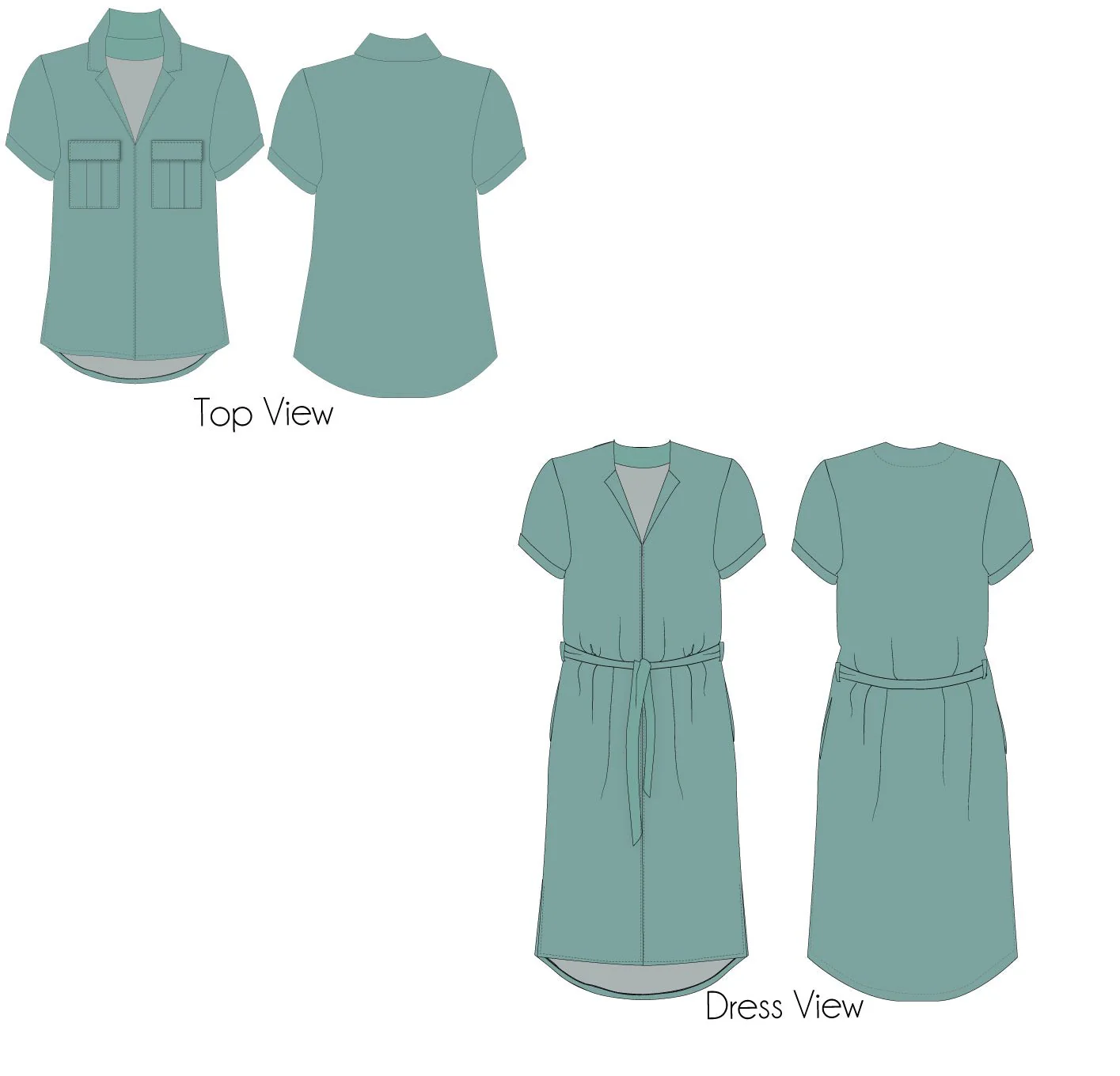 Sydni Shirt Dress - Paper Pattern - Sew to Grow - Image 12