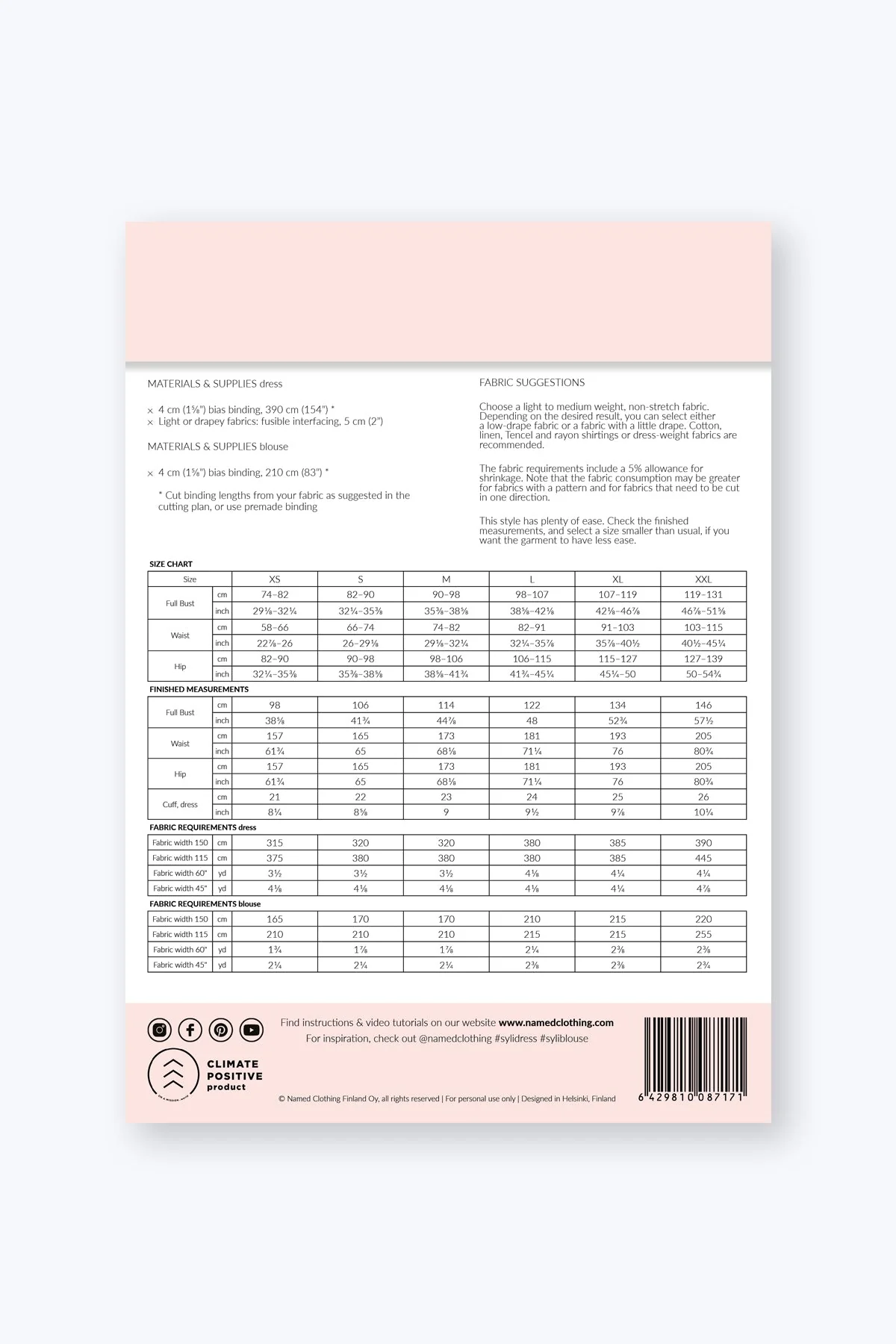 Syli Dress & Blouse - PDF Pattern - Named Clothing - Image 12