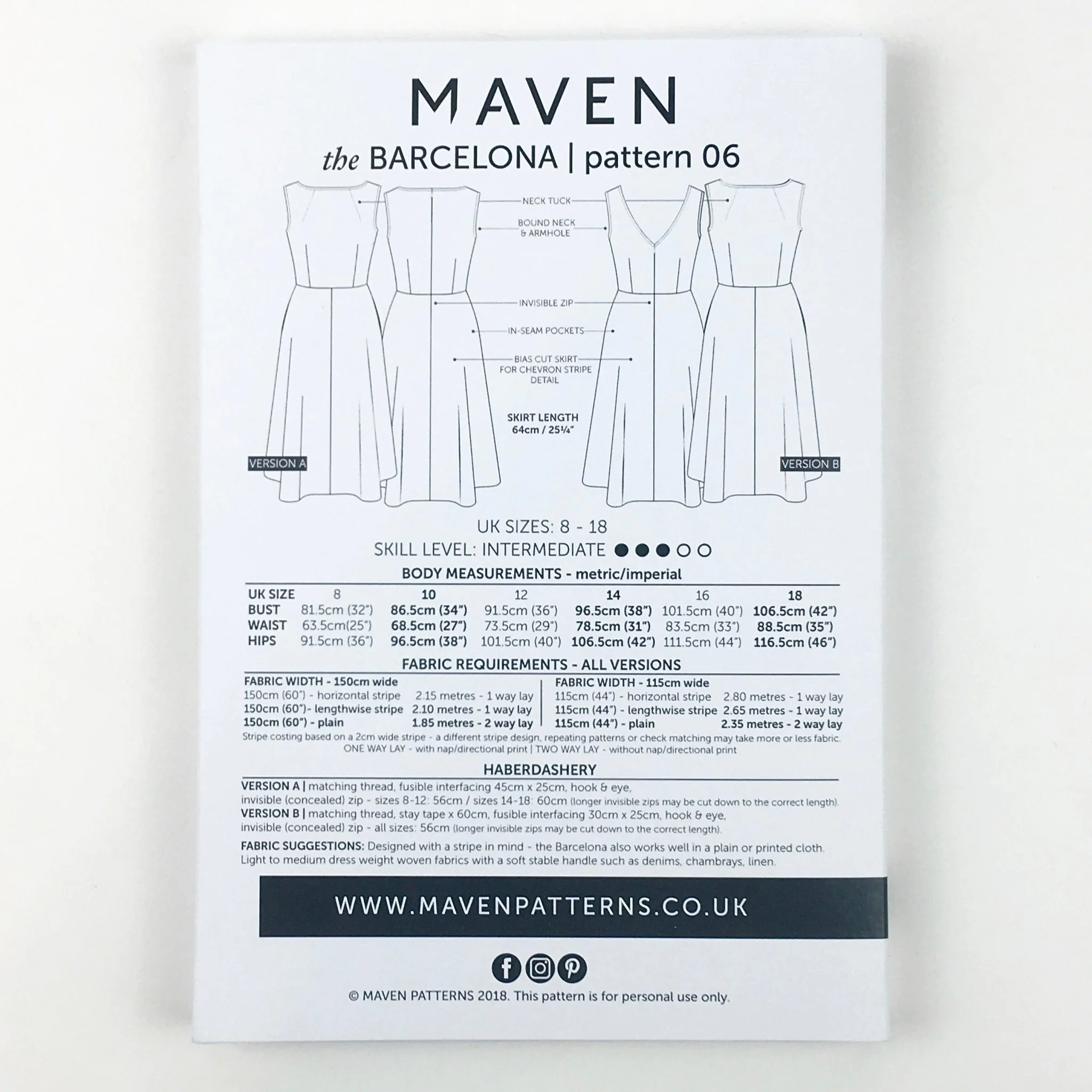 The Barcelona Dress Paper Sewing Pattern - Maven Sewing Patterns - Image 16