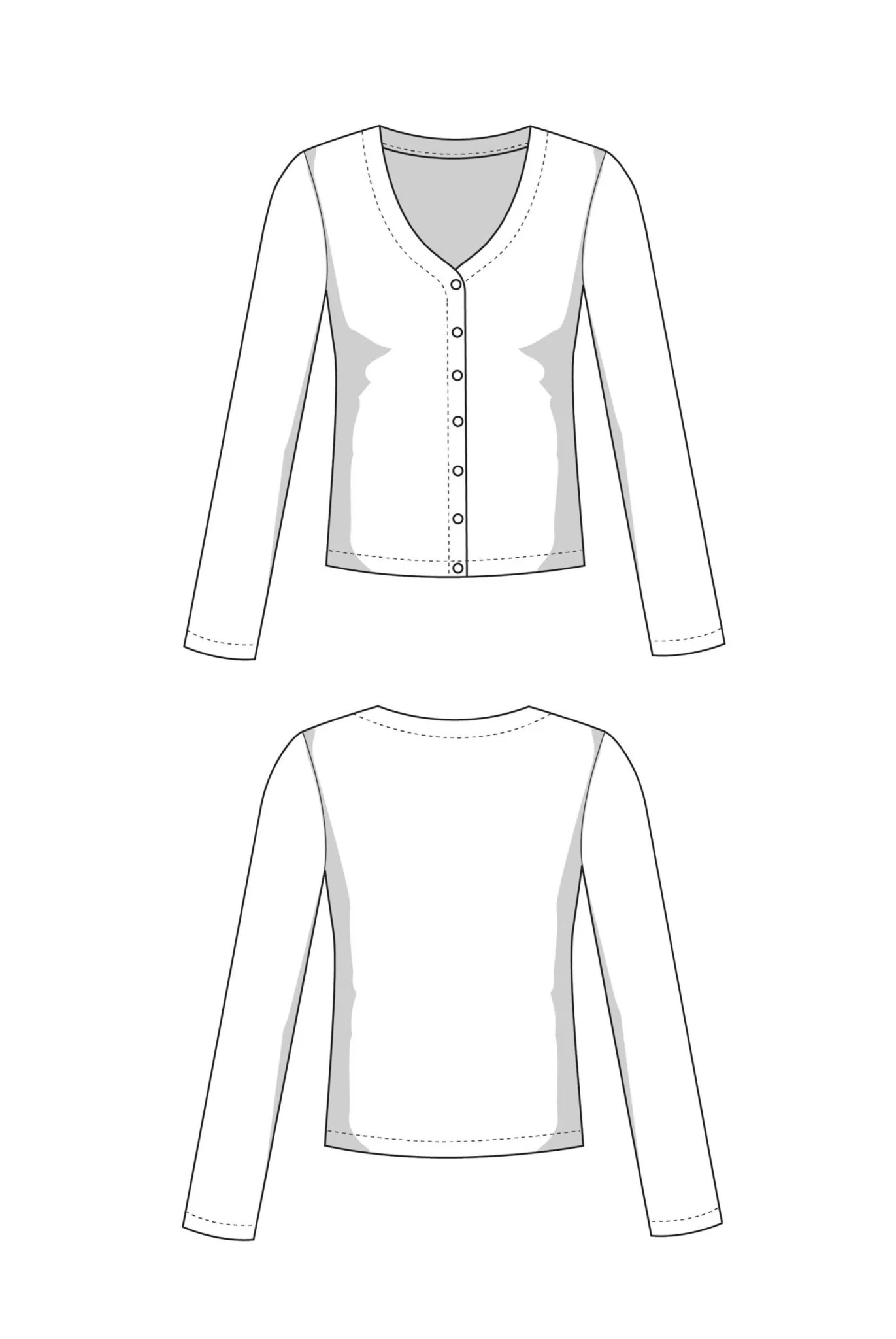 The Basic Cardigan - Paper Sewing Pattern - Juliana Martejevs - Image 3