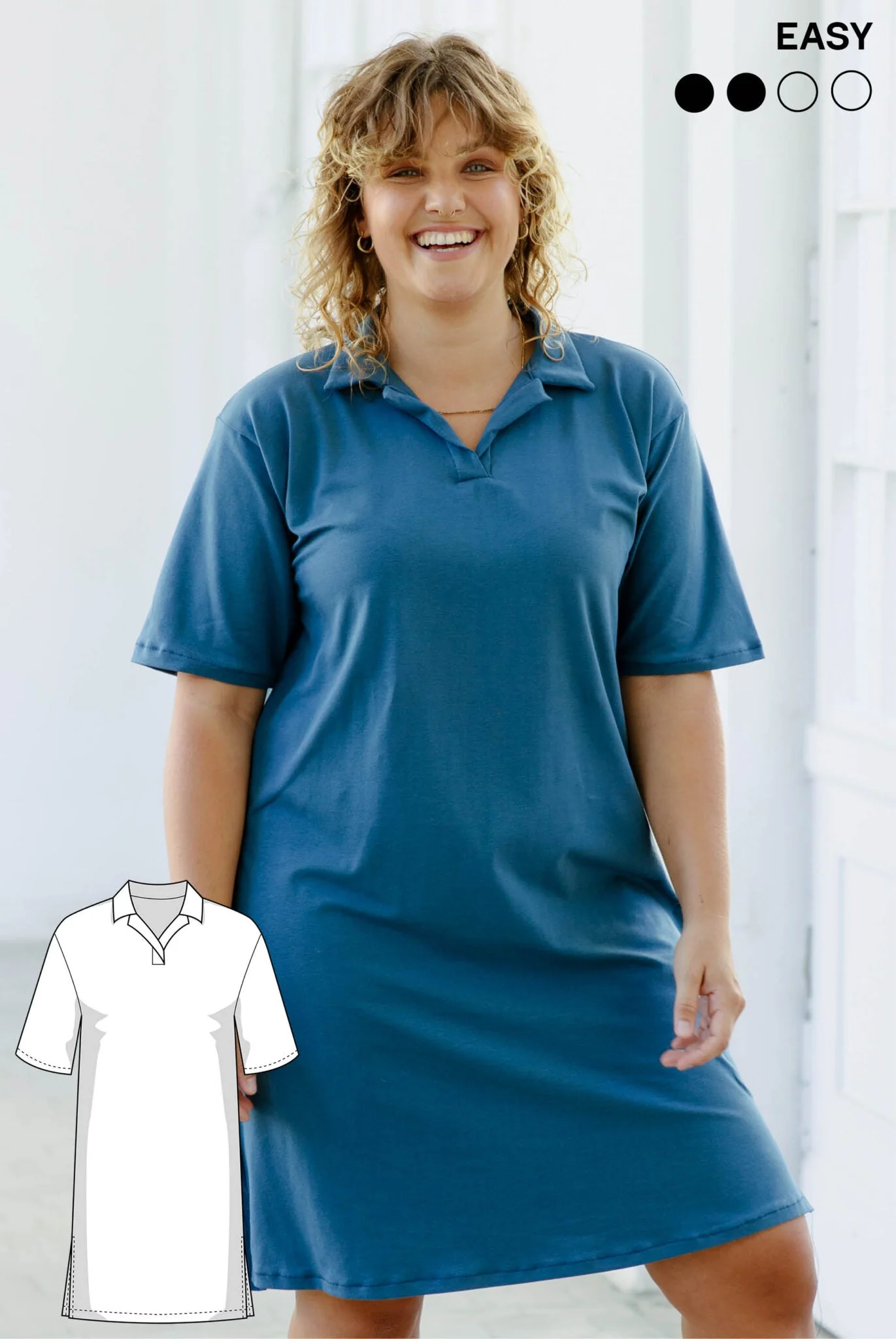 The Harper Polo Dress - Paper Sewing Pattern - Juliana Martejevs