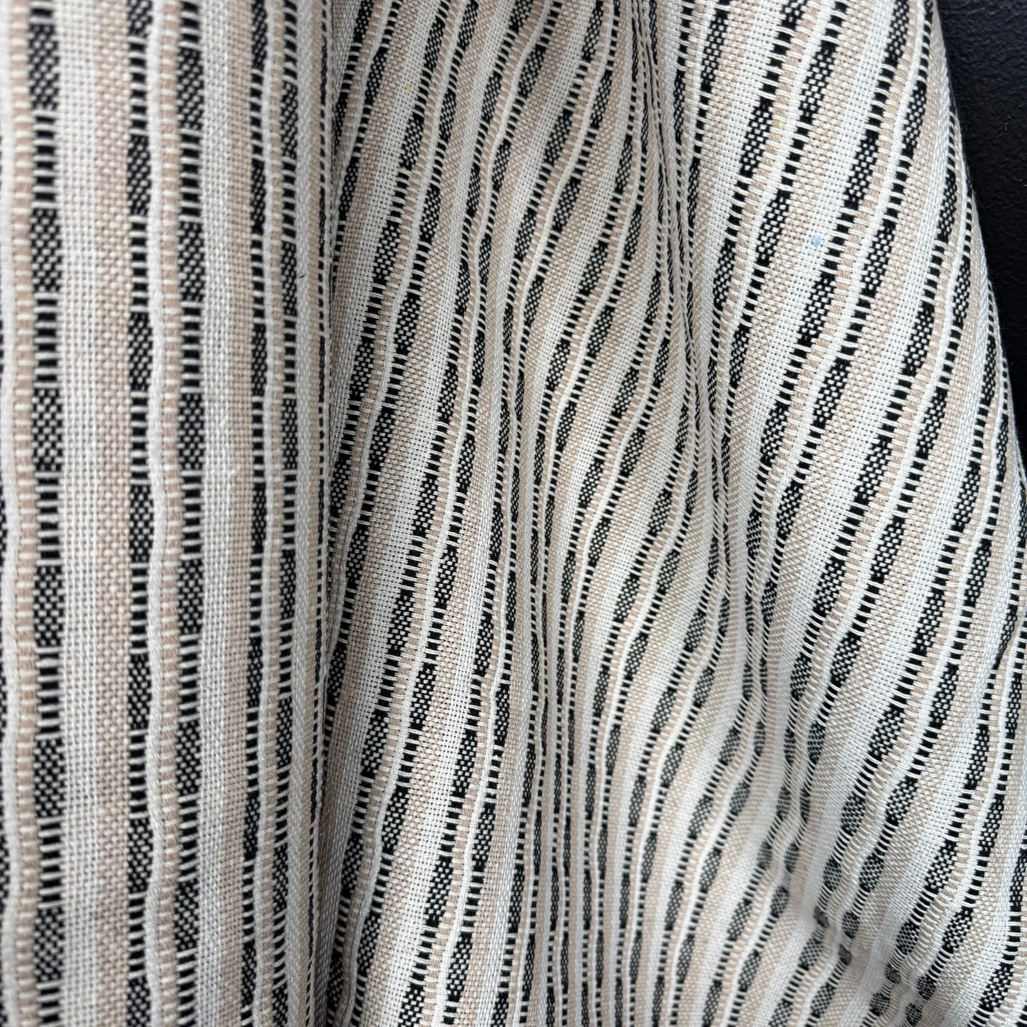 The Heritage Stripe Collection - Woven Tapestry - Light Fawn/Black