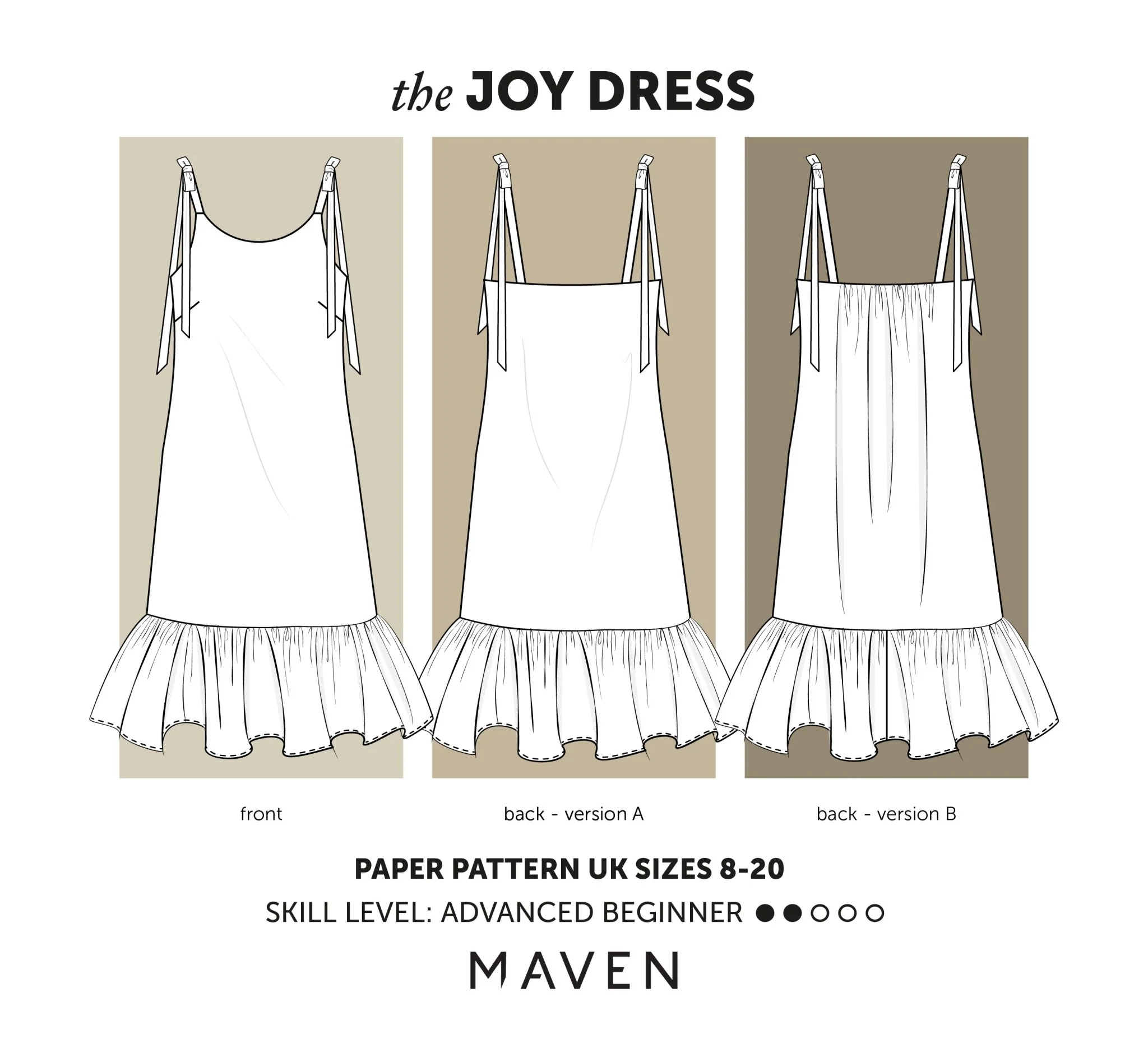 The Joy Dress  Paper Sewing Pattern - Maven Sewing Patterns - Image 7