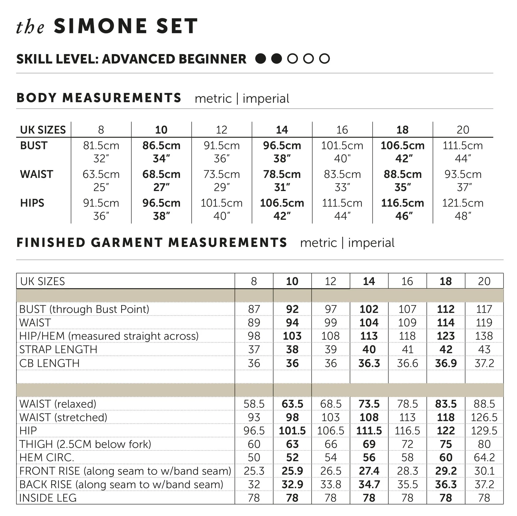 The Simone Set / Camisole + Trouser Paper Sewing Pattern - Maven Sewing Patterns - Image 8