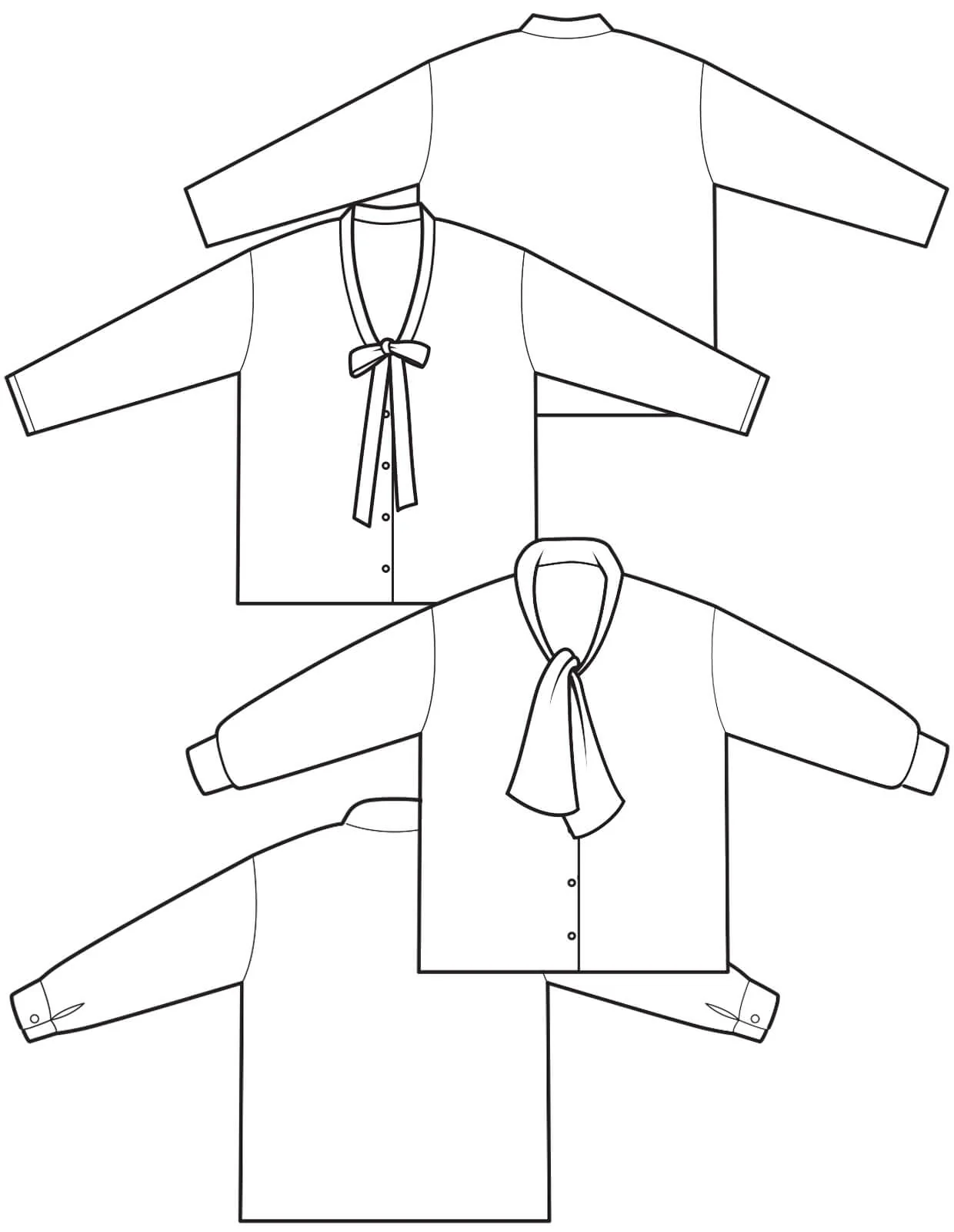 The Tie Front Blouse - PDF Pattern - The Makers Atelier - Image 11