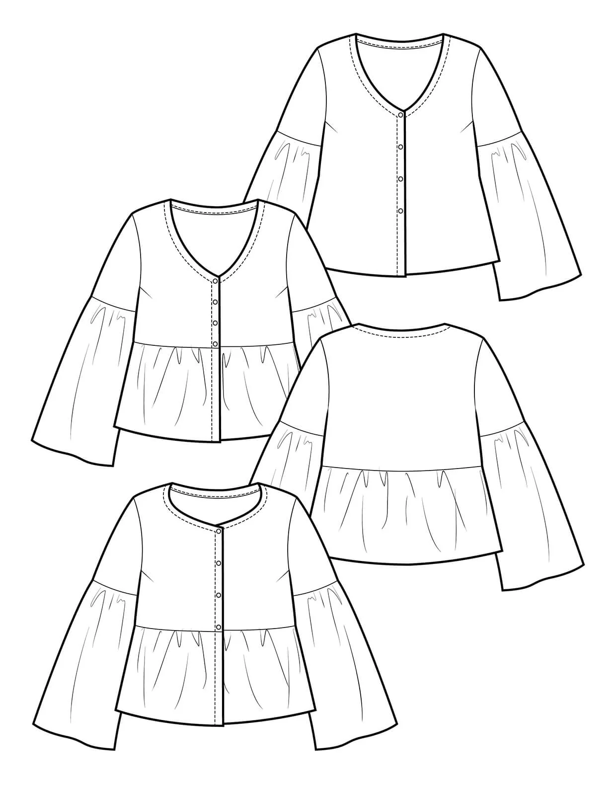 The Tiered Blouse - PDF Pattern - The Makers Atelier - Image 9