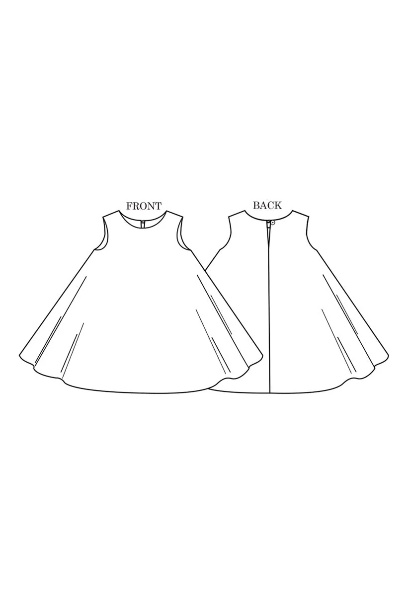 The Trapezette Dress (Kids / 3-8 yrs) PDF Pattern - Merchant & Mills - Image 3
