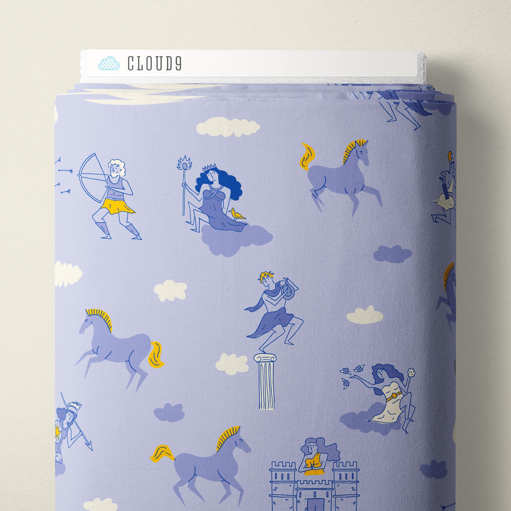 The Trojan War - The Iliad - Aidi Riera - Cloud 9 Fabrics - Poplin - Image 3