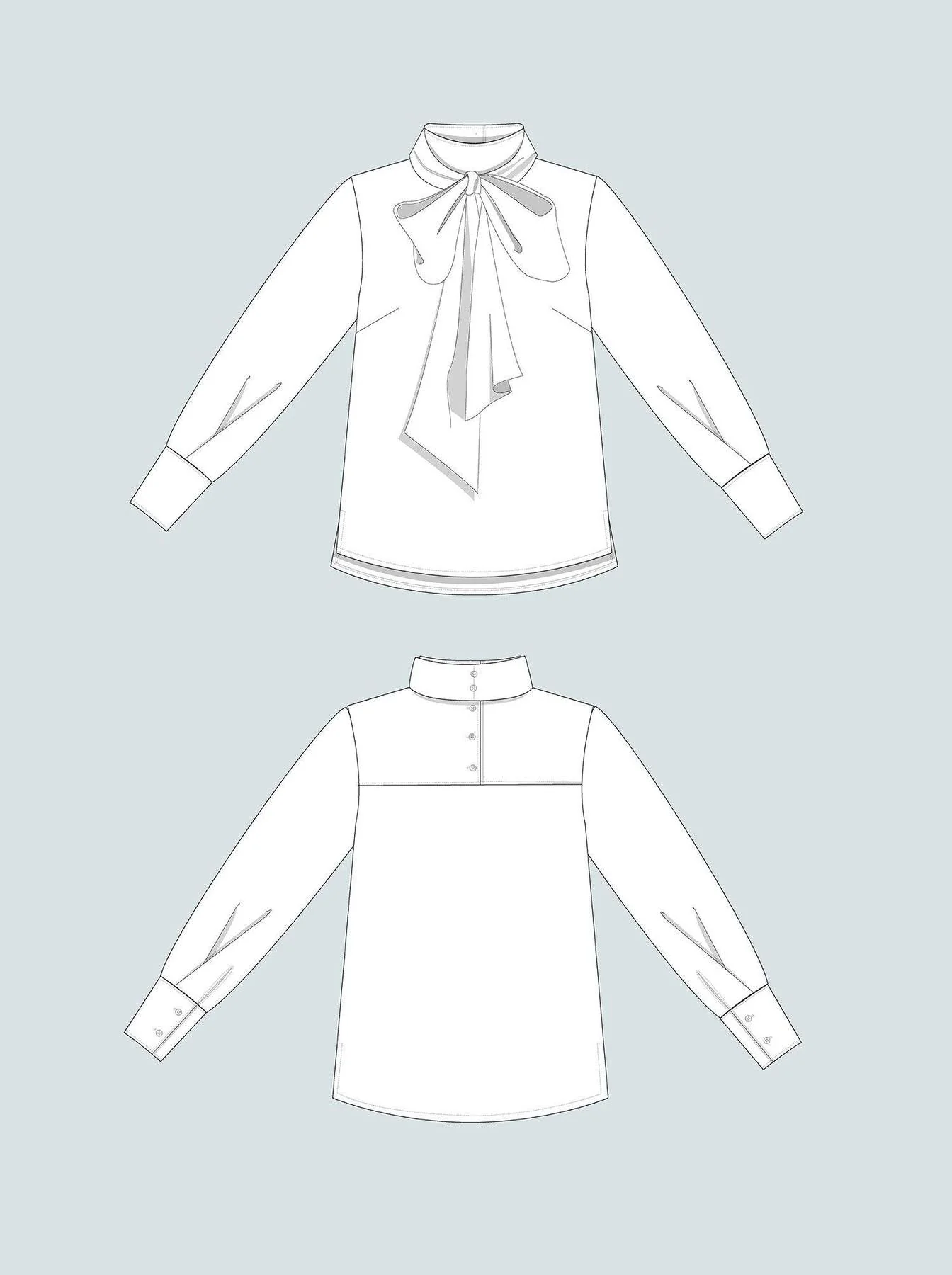Tie Bow Blouse Pattern - The Assembly Line - Image 6