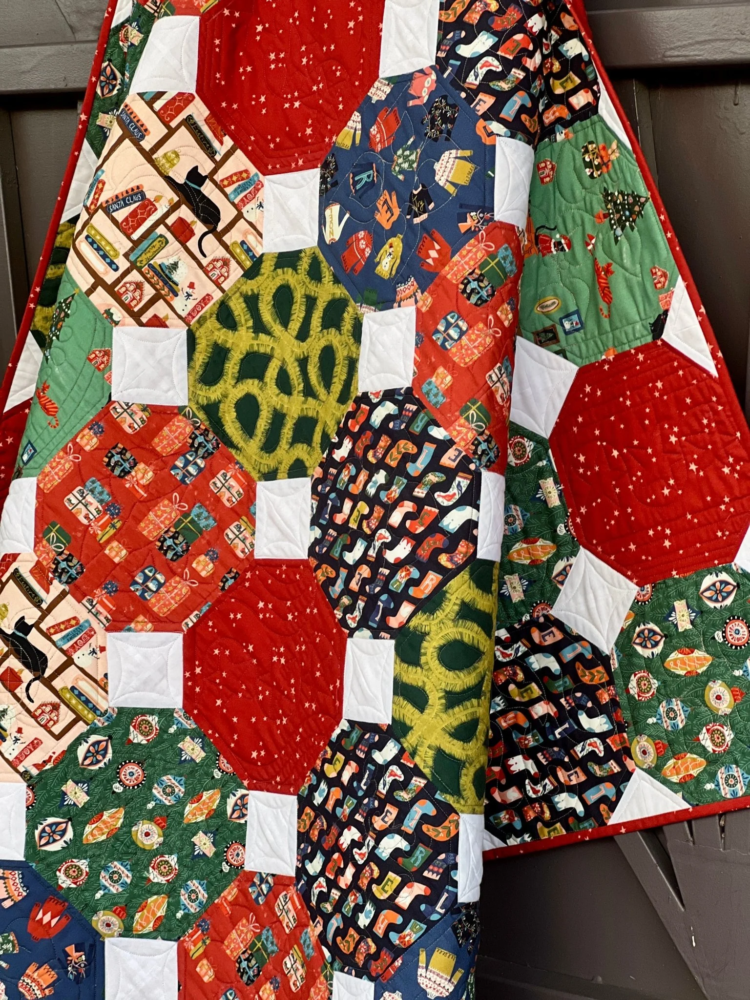 Tinsel - Tinsel Time! - Louise Cunningham - Cloud 9 Fabrics - Poplin - Image 6
