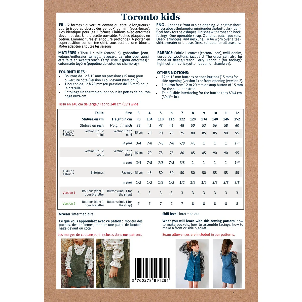 Toronto Dress Sewing Pattern - Kids 3/12Y  - Ikatee - Image 25