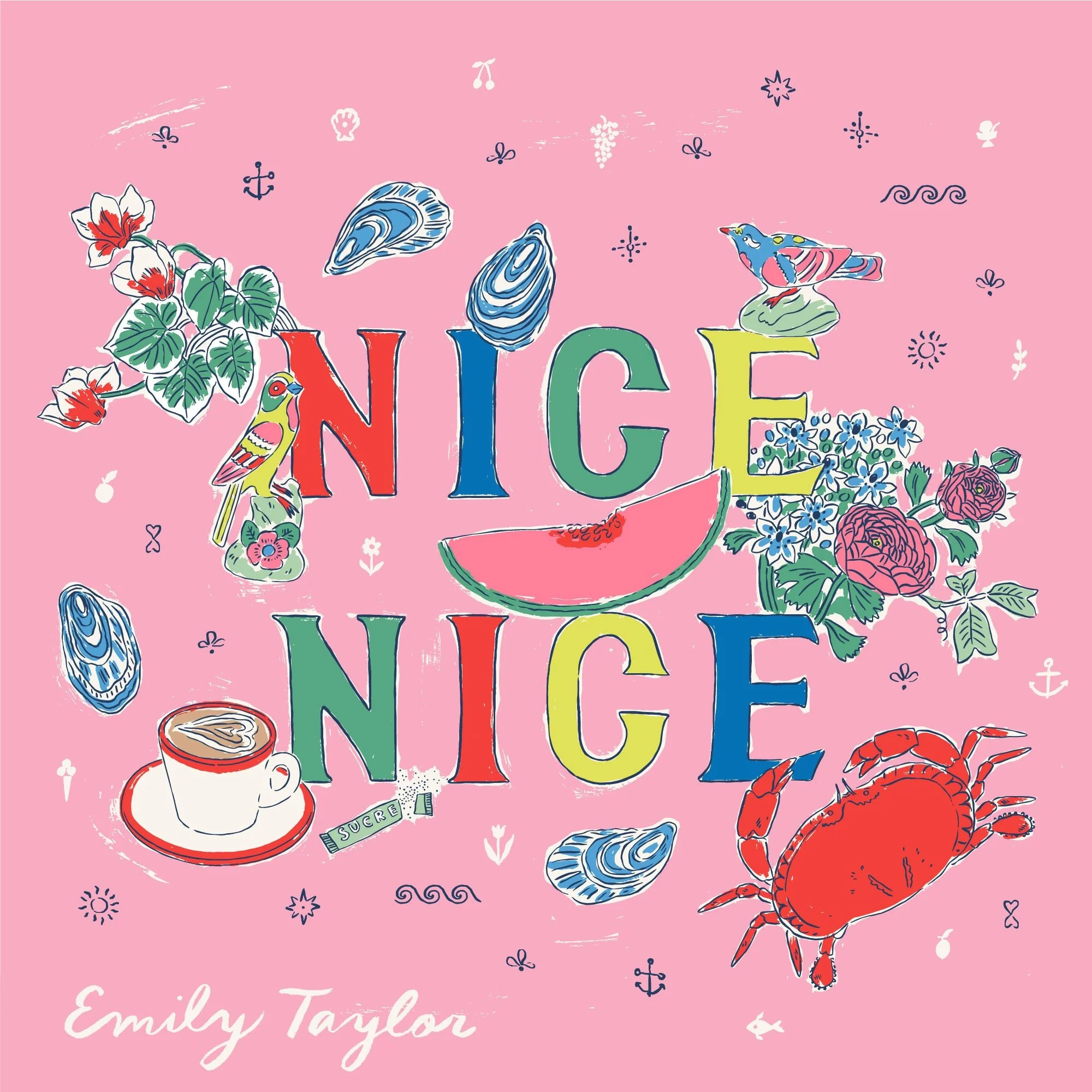 Cafe Weave - Red/Pink - Nice Nice - Emily Taylor - Cloud 9 Fabrics - Poplin - Image 3