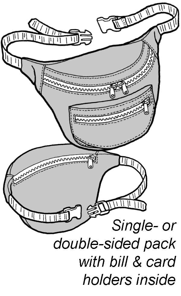 Traveller’s Contour Waist Pack / Fanny Pack PDF Pattern - 230 - The Green Pepper Patterns