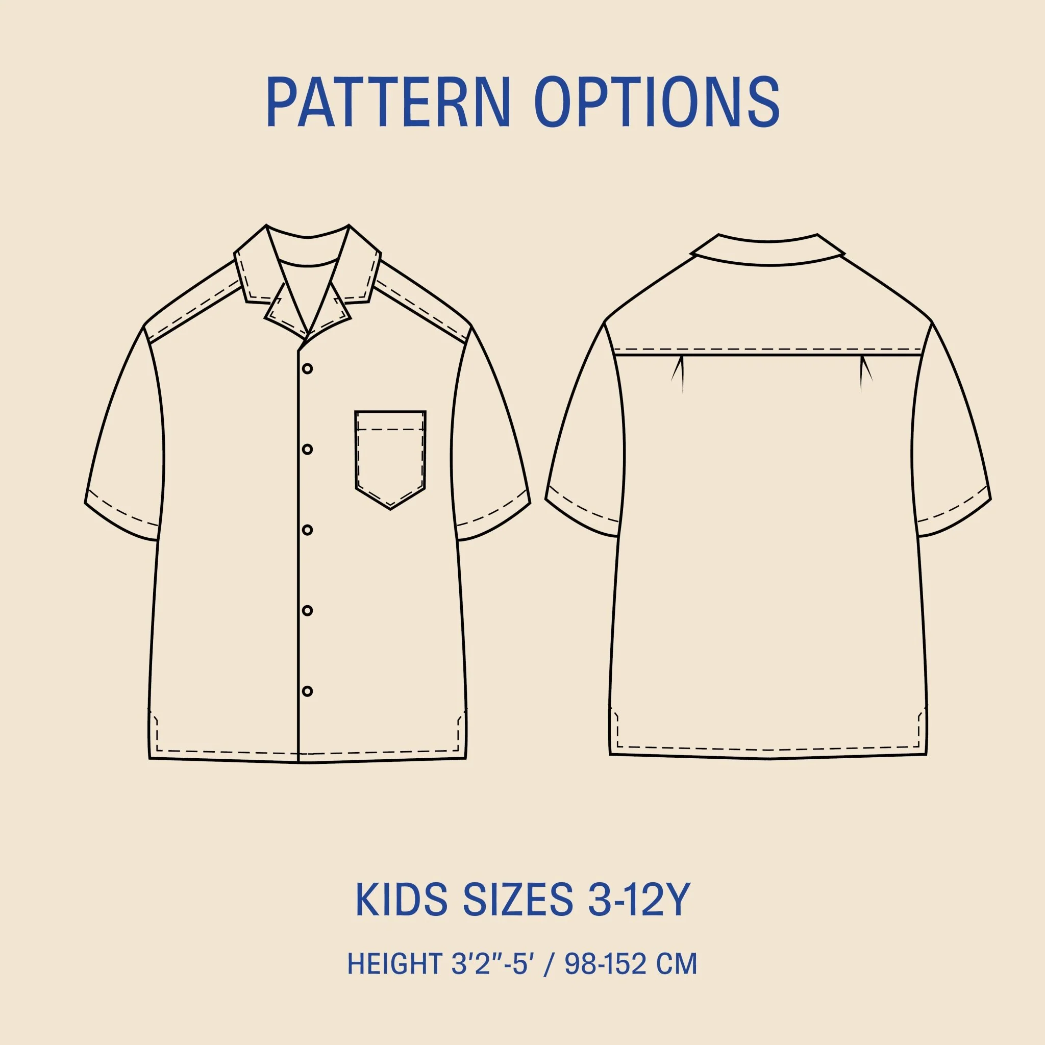 Tropical Shirt Kids' Paper Pattern - Wardrobe by Me - Image 7