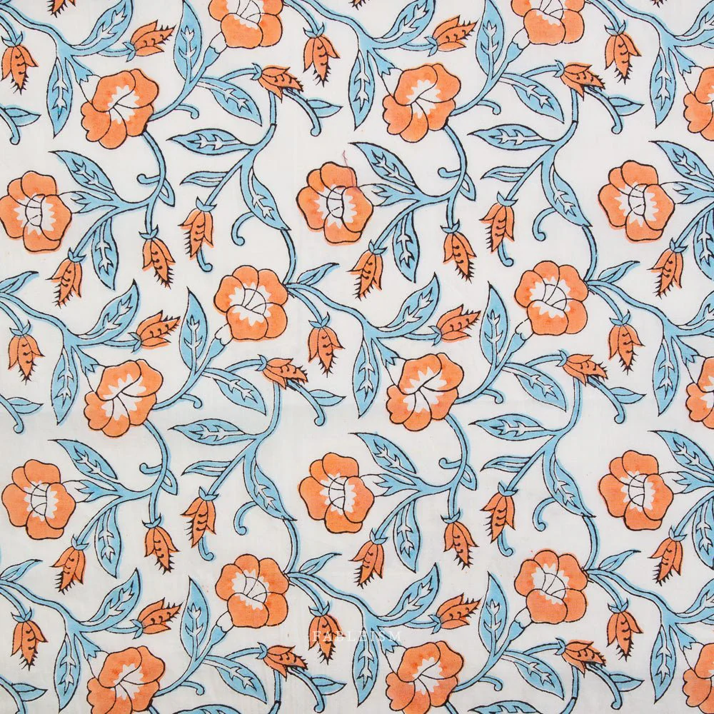 Trumpet Vines - Winter - Indian Block Prints Cottage - Fableism Supply Co.