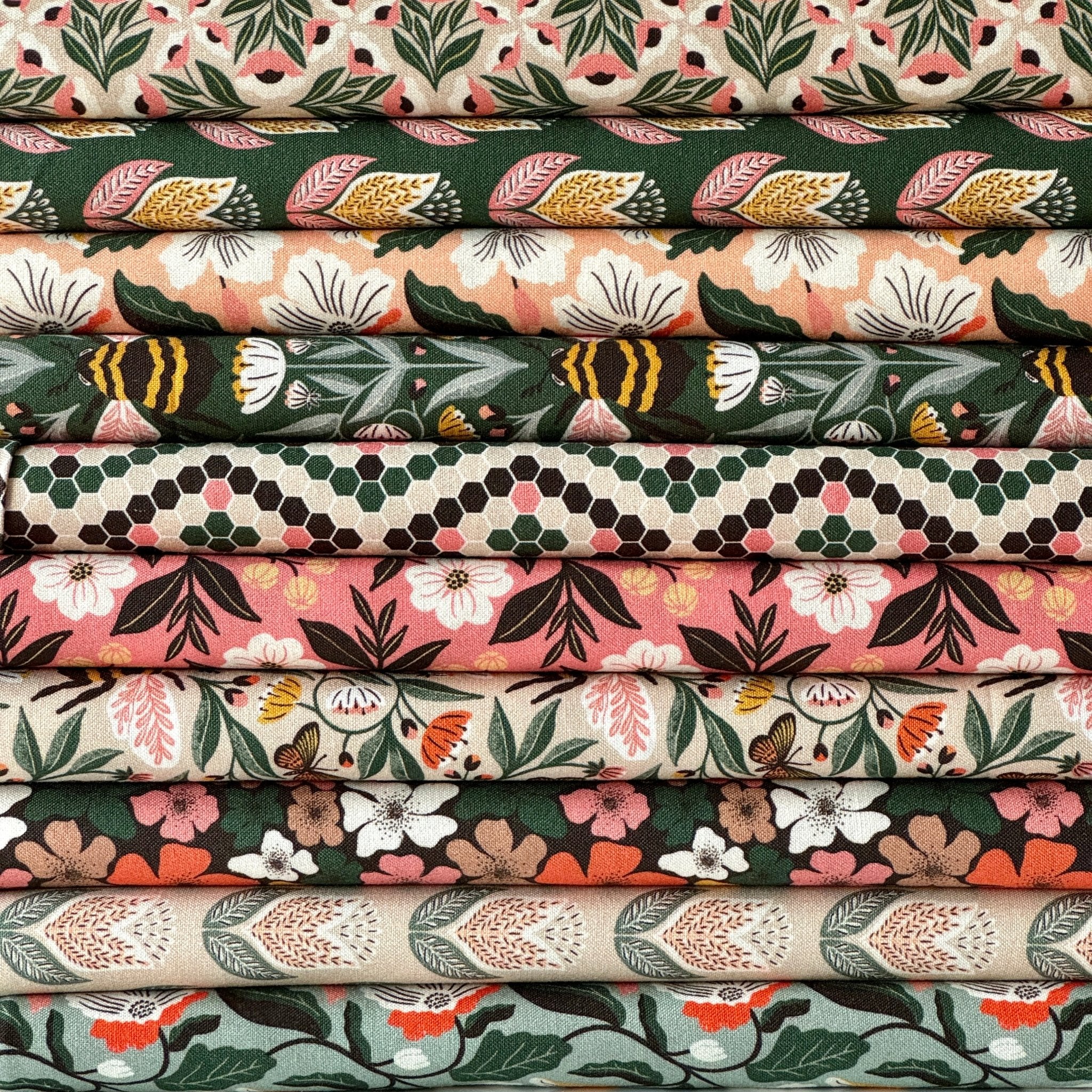 Tulips - Jade - Honey Garden - Juliana Tipton - Cloud 9 Fabrics - Poplin - Image 5