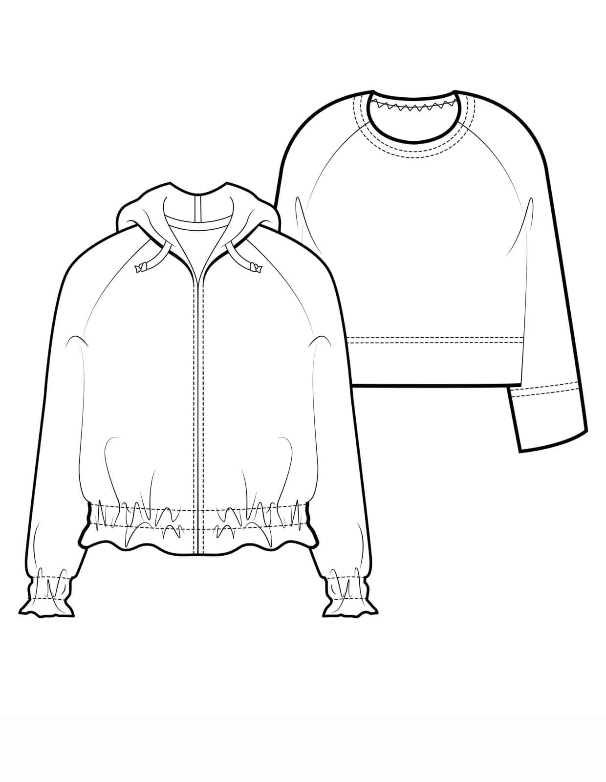 Two Contemporary Sweatshirts - PDF Pattern - The Makers Atelier - Image 9