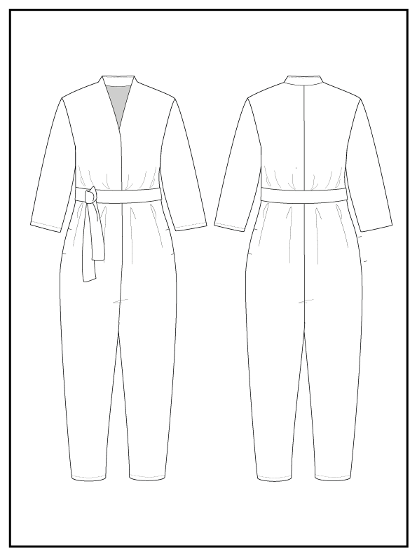 V-Neck Jumpsuit Pattern - The Assembly Line - Image 7