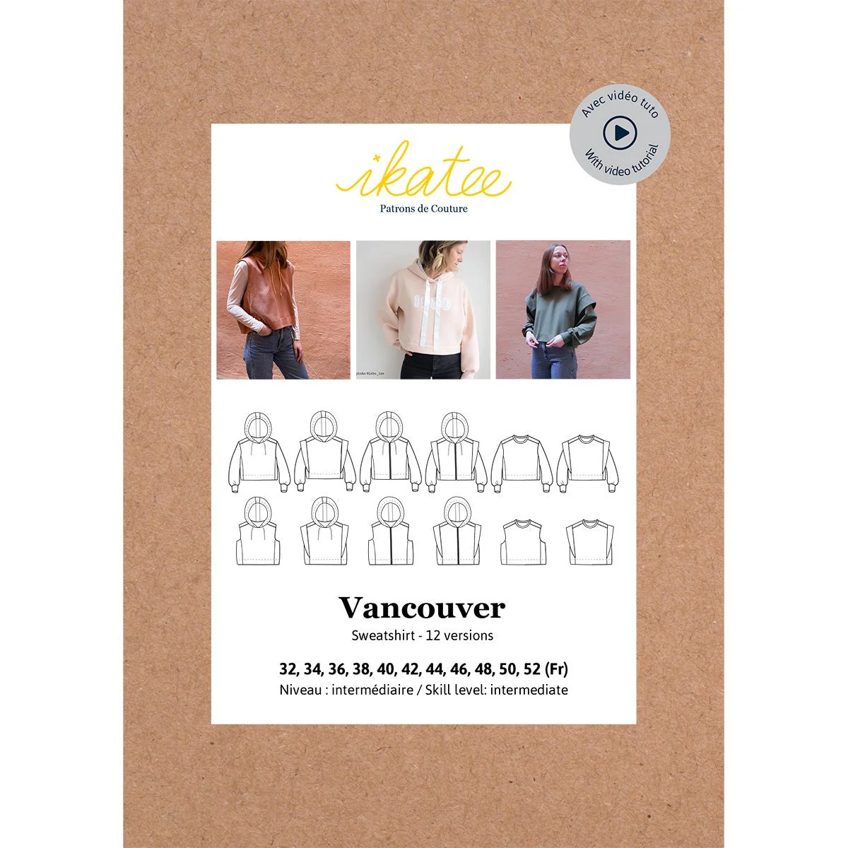 Vancouver Sweatshirt Mum Sewing Pattern - Ladies 34/52 - Ikatee - Image 2