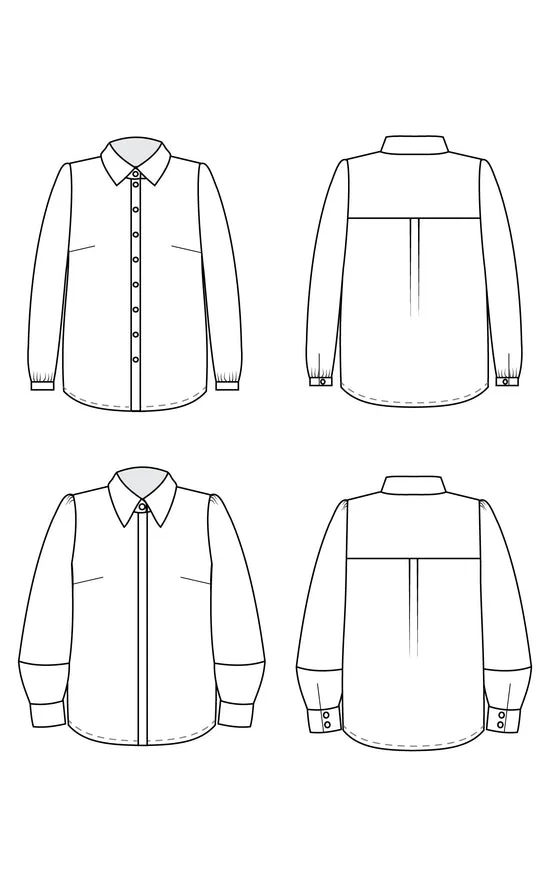 Vernon Shirt Paper Pattern - Cashmerette - Image 14