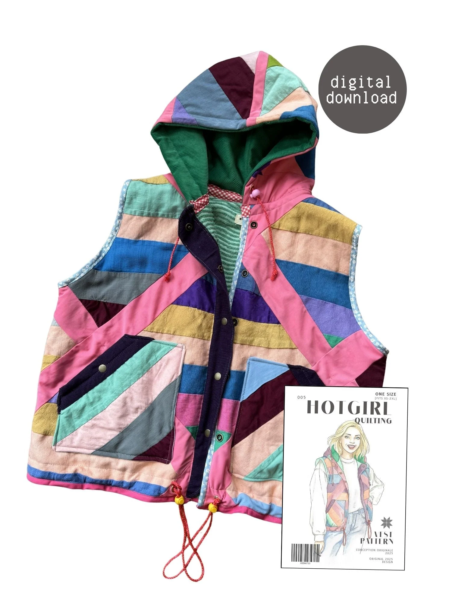 Vest - PDF Pattern - Hot Girl Quilting
