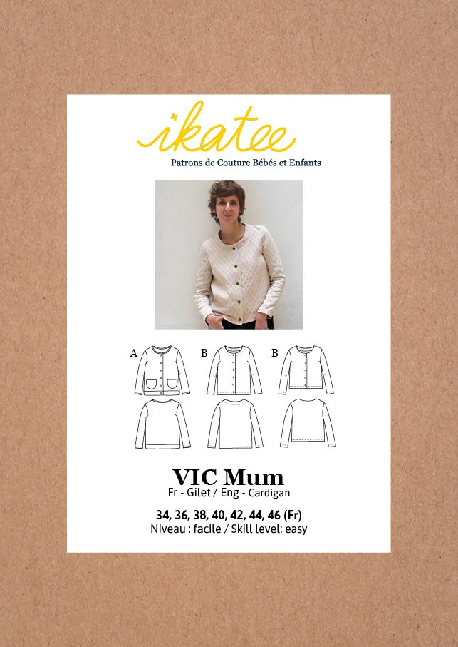 Vic Mum Cardigan Sewing Pattern - Ladies 34/46 - Ikatee - Image 2