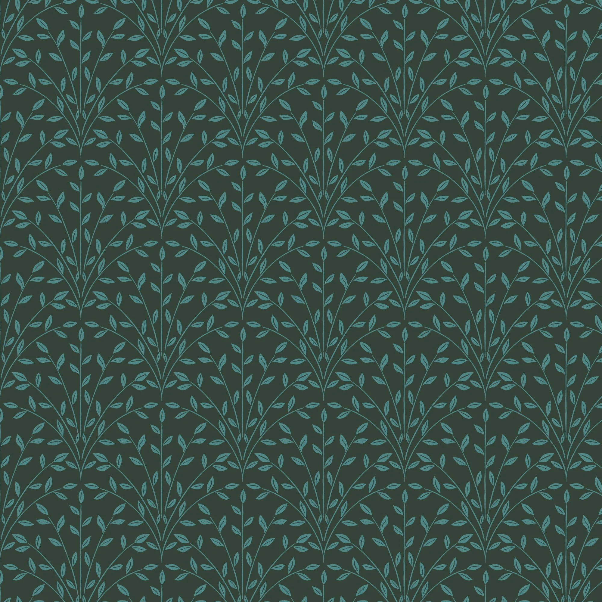 Vine - Dark Forest - Eventide - Jillian Anderson - Cloud 9 Fabrics - Poplin - Image 3