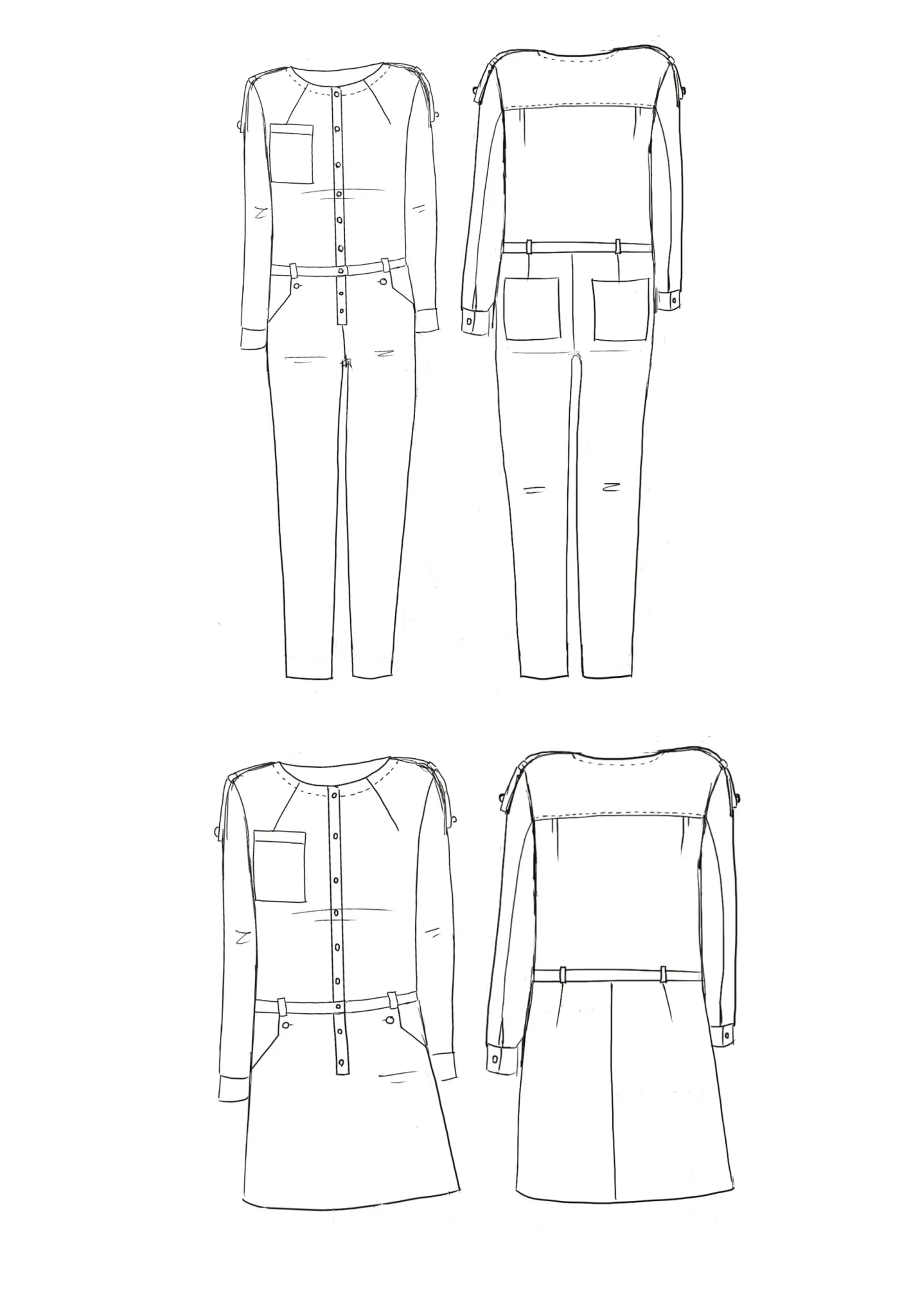 Vipère Jumpsuit Paper Sewing Pattern - Maison Fauve - Image 19