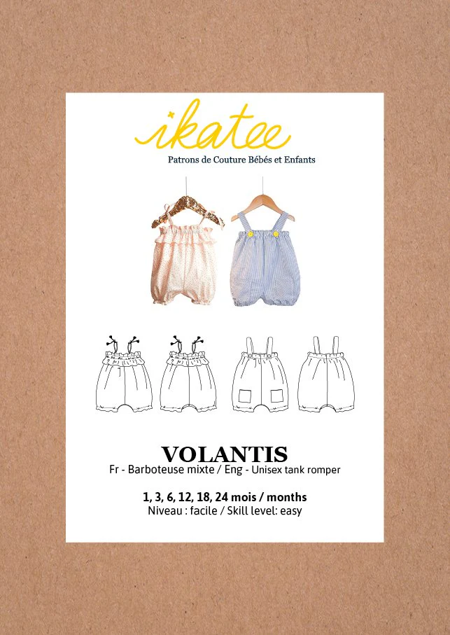 Volantis Tank Romper Sewing Pattern- Baby 1/24M - Ikatee - Image 13