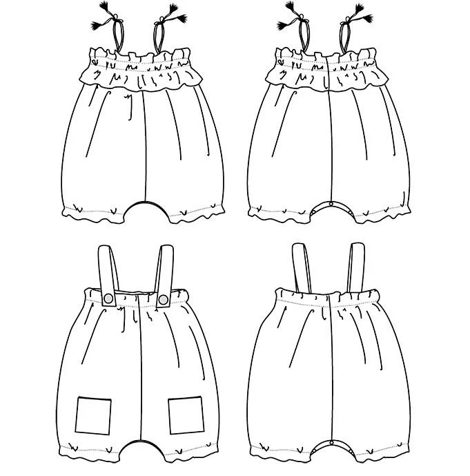 Volantis Tank Romper Sewing Pattern- Baby 1/24M - Ikatee - Image 15