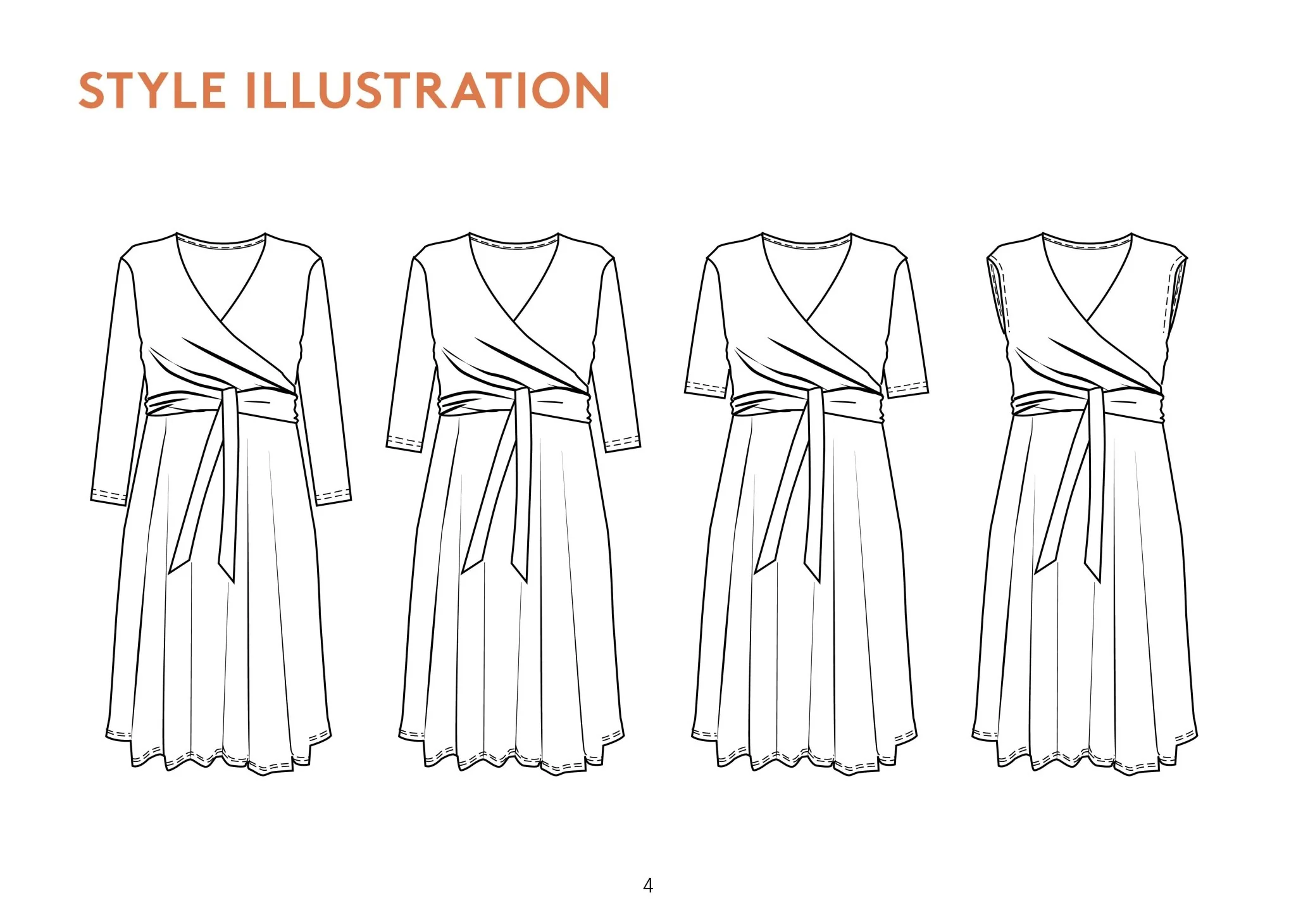 Wanda Wrap Dress Womens Paper Pattern - Wardrobe by Me - Image 7