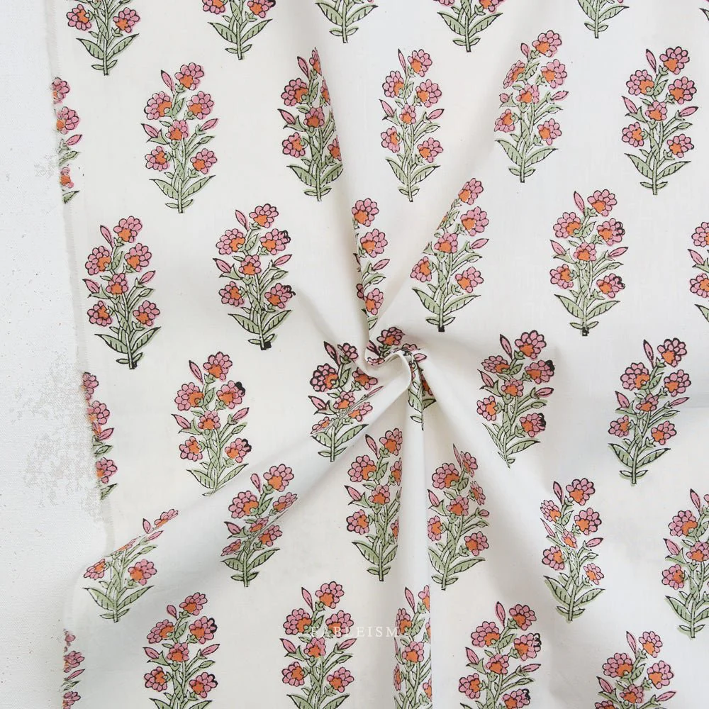 Wild Floral - Blushing - Indian Block Prints Cottage - Fableism Supply Co. - Image 2