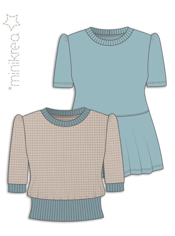 Womens Retro T-Shirt - Minikrea - Pattern - Image 2