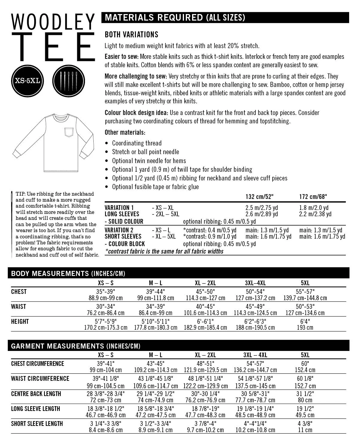Woodley Tee Mens PDF Sewing Pattern - Thread Theory - Image 14