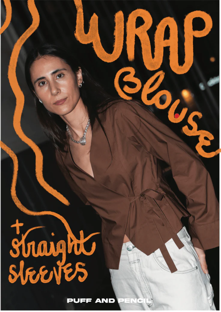 Wrap Blouse + Straight Sleeves Jacket - Paper Sewing Pattern - Puff And Pencil