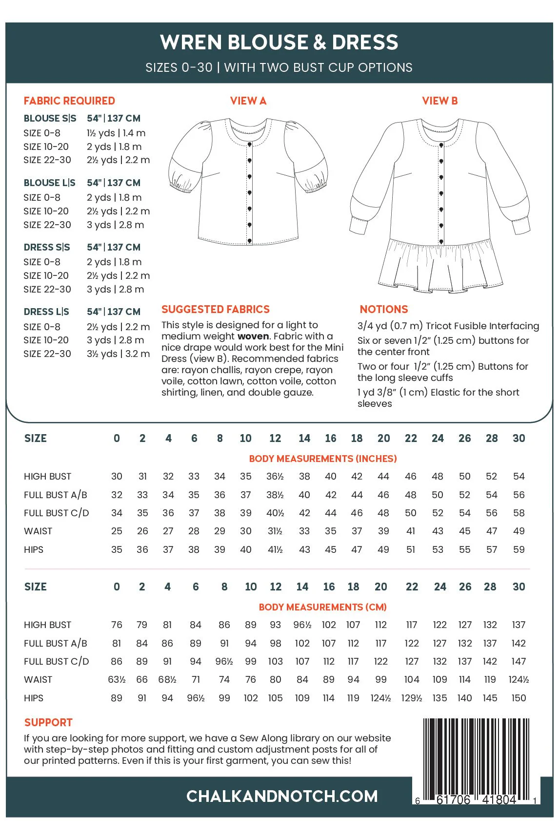 Wren Blouse/Mini-Dress Pattern - Chalk + Notch - Image 25